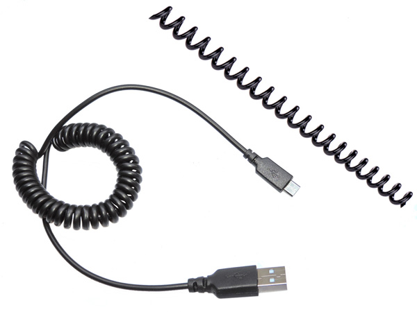 Spiral micro 5pin usb cable WK-SP5P001